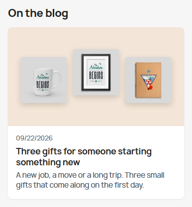 Blog posts on the product page